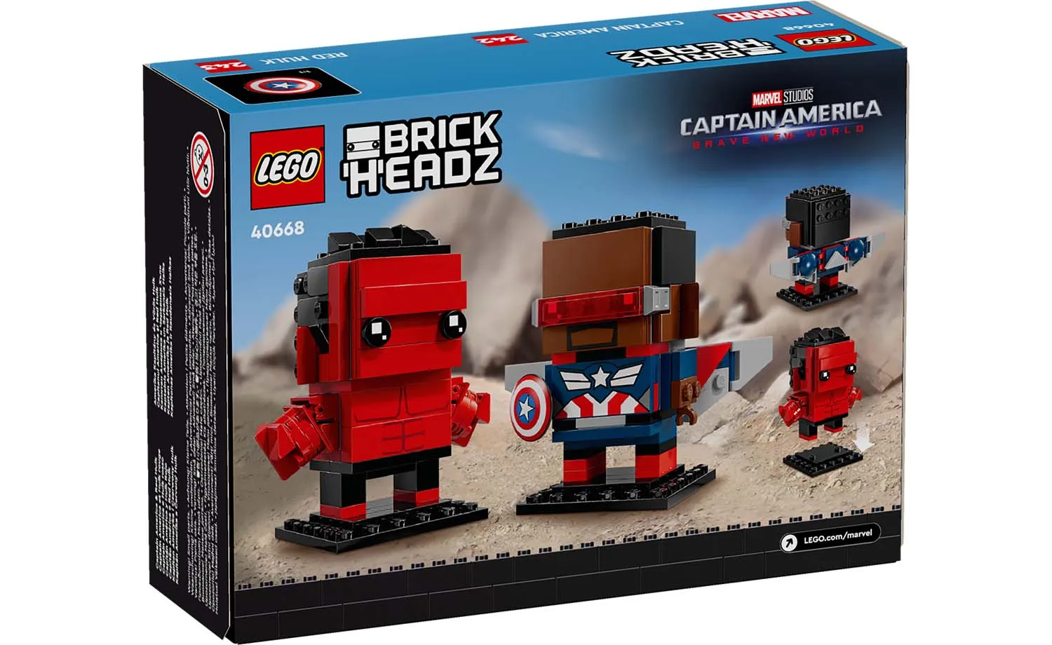 40668 | LEGO® BrickHeadz™ Captain America & Red Hulk Figures