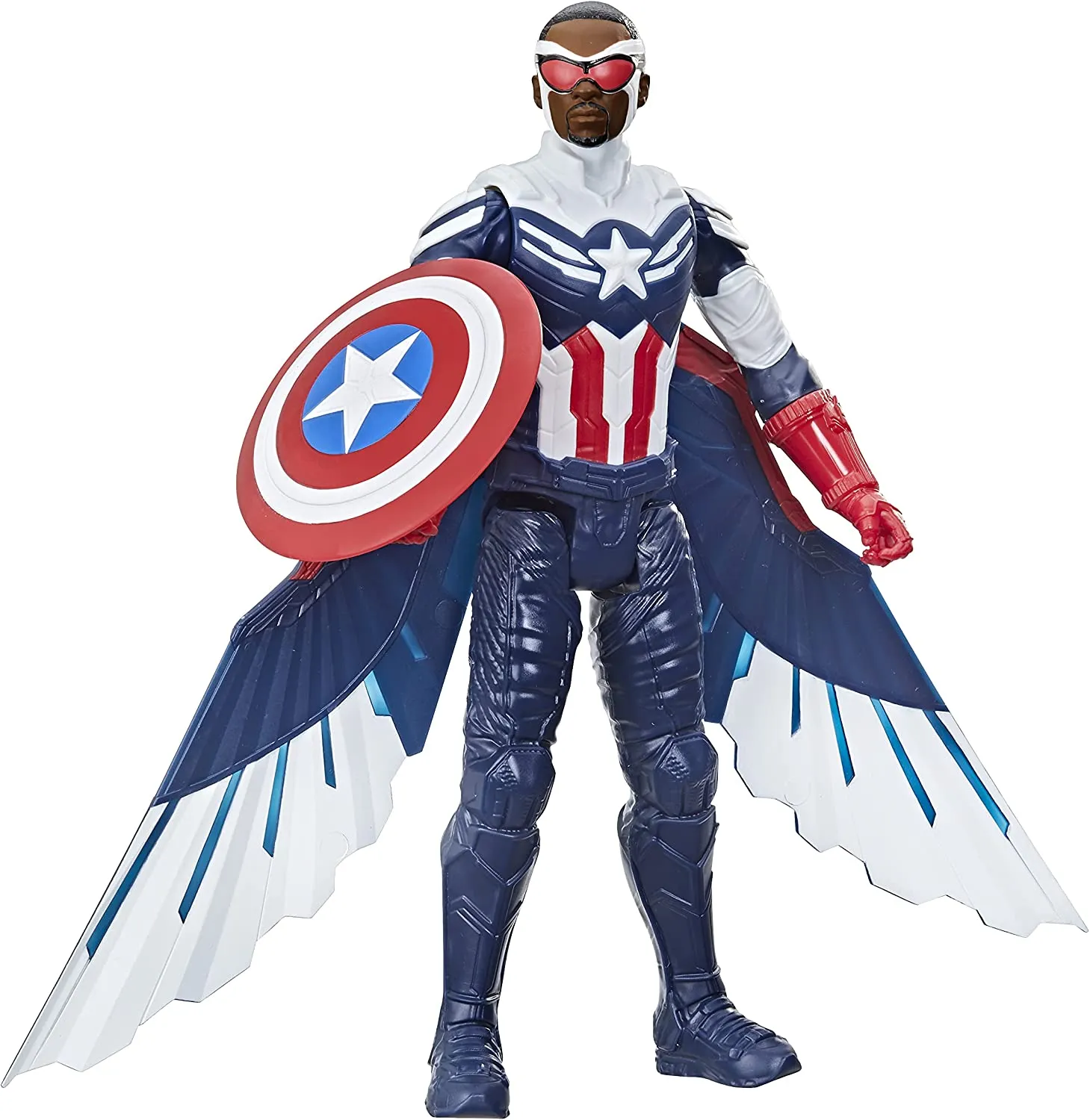 Avengers Marvel Studios Titan Hero Series Captain America Action Figure, 12-Inch Toy, Includes Wings, for Kids Ages 4 and Up