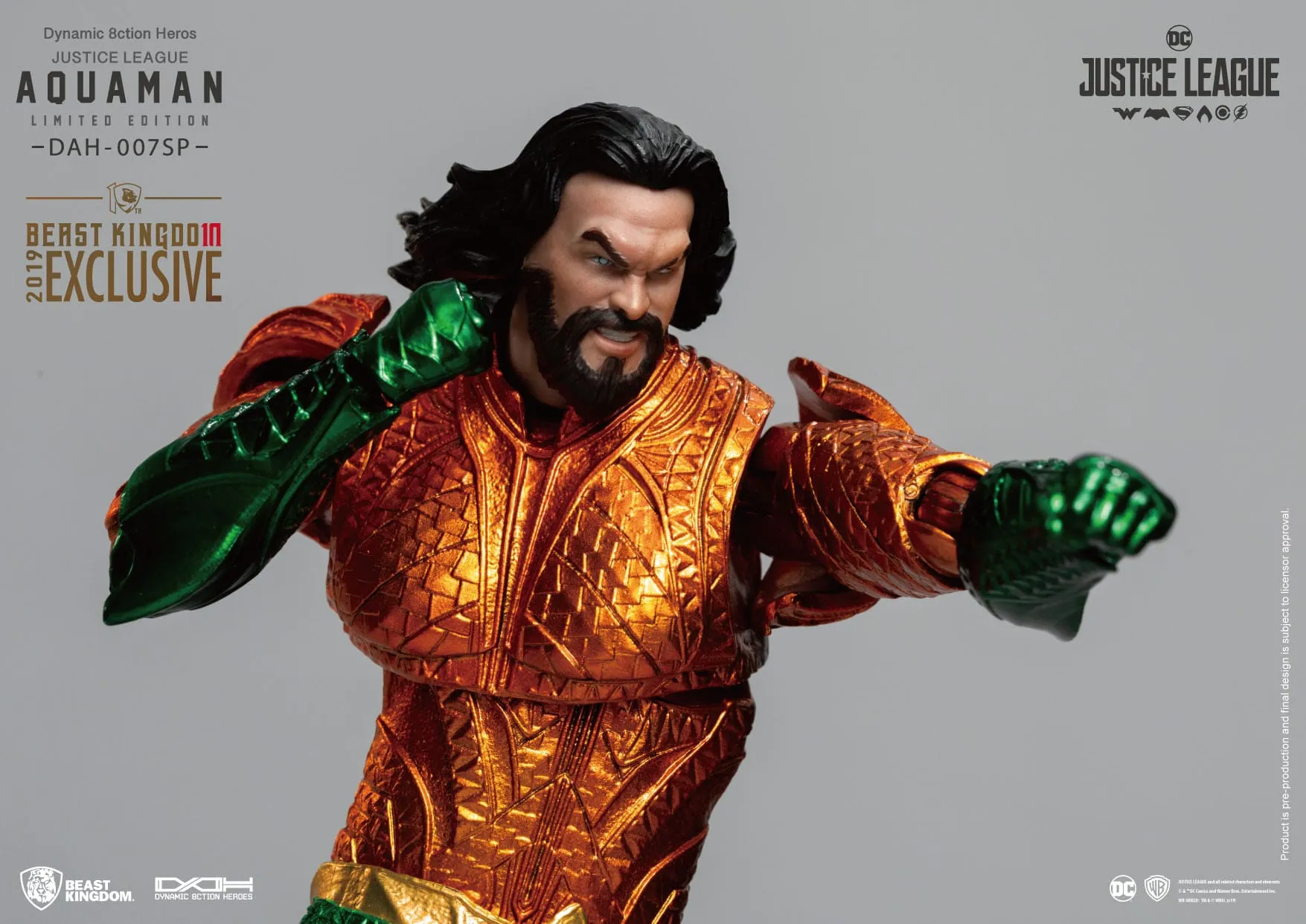 Beast Kingdom Justice League Dynamic 8ction Heroes Aquaman Comic Color Version 1/9 Action Figure