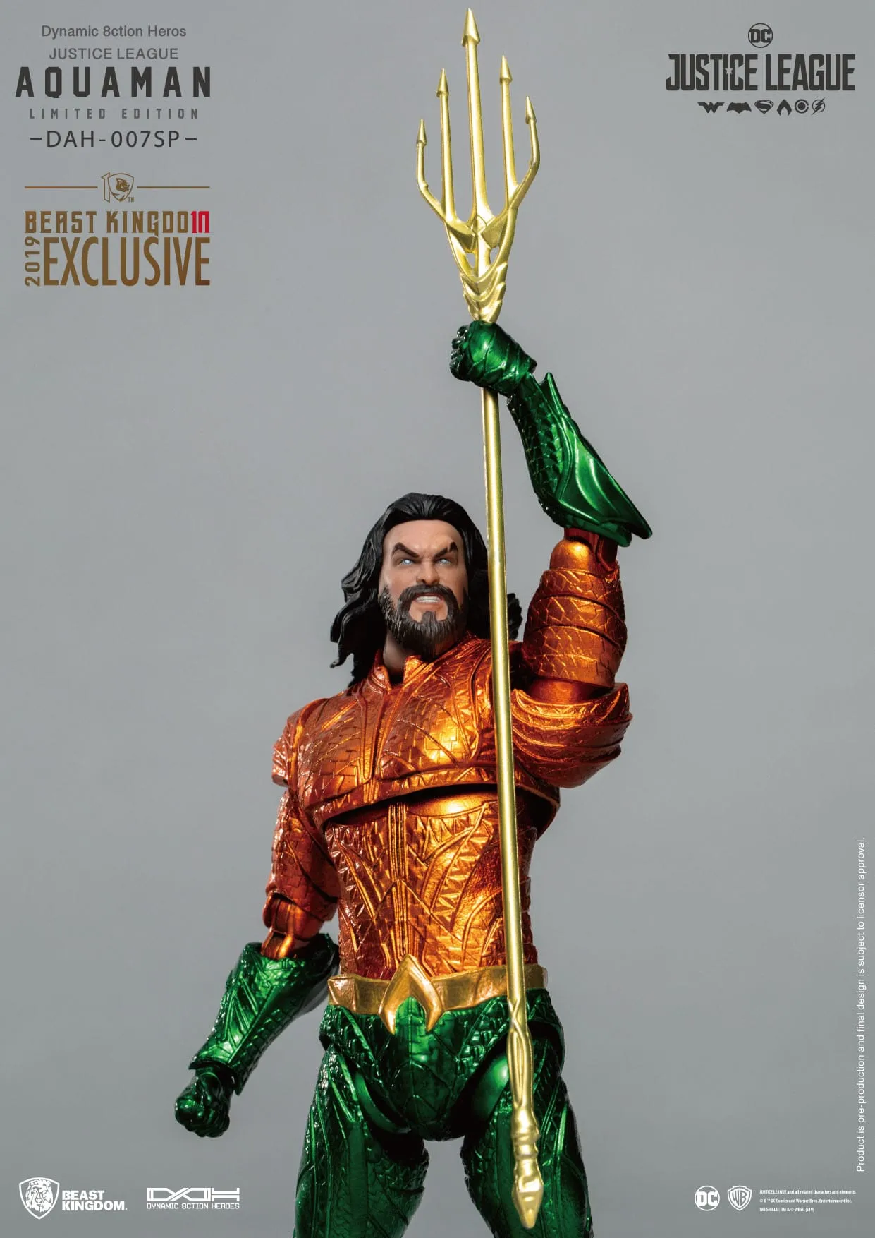 Beast Kingdom Justice League Dynamic 8ction Heroes Aquaman Comic Color Version 1/9 Action Figure