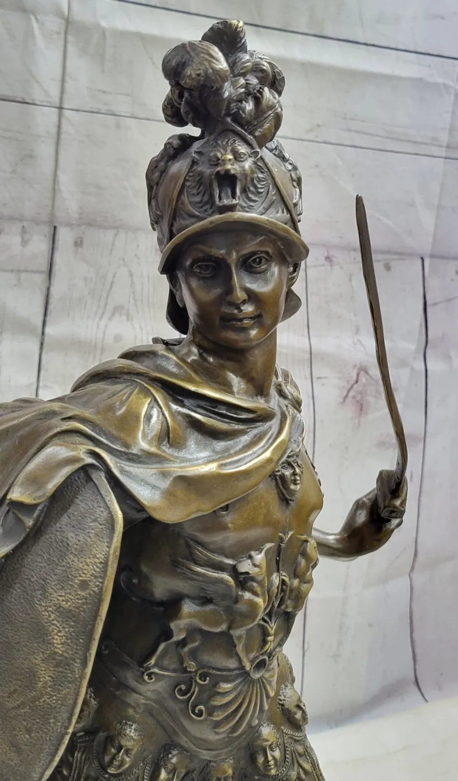 BRONZE STATUE OF MARS PROMINENT MILITARY GODS FIGURINE SCULPTURE WARRIOR FIGURE