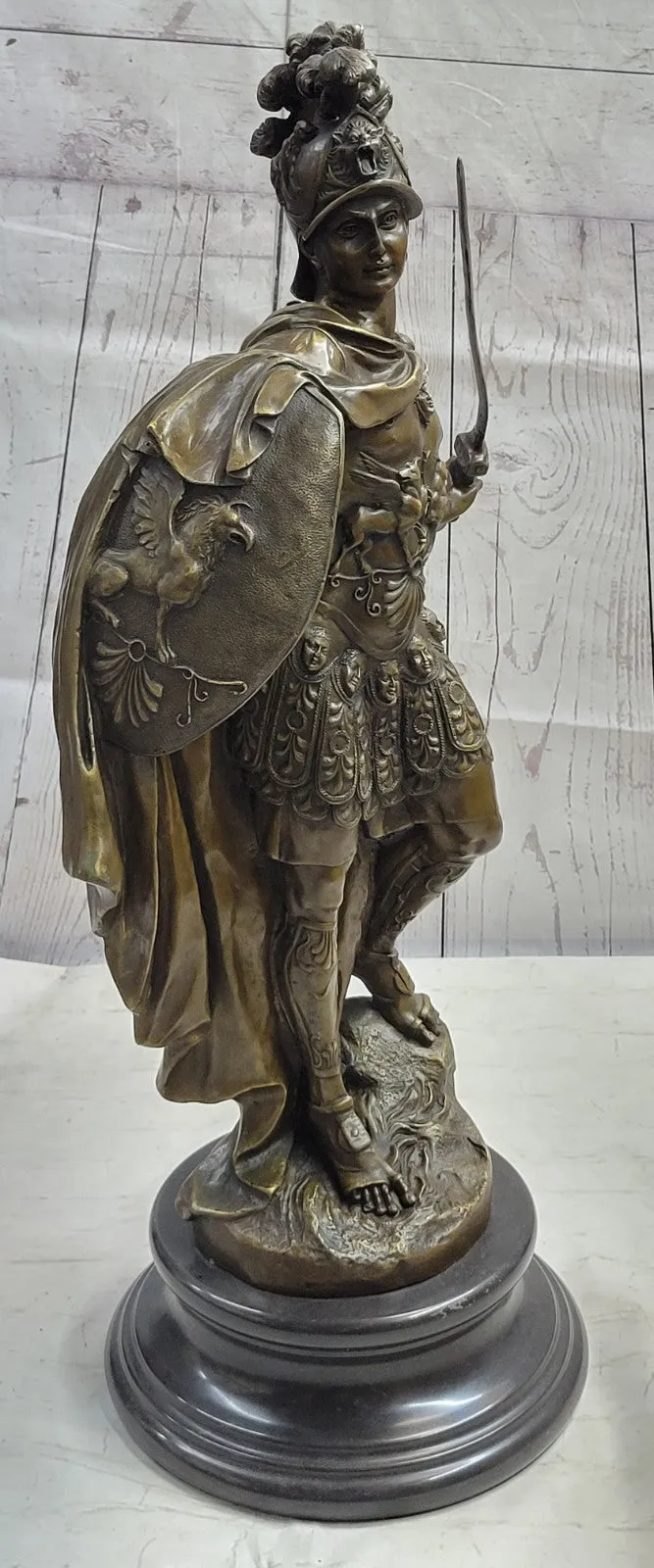 BRONZE STATUE OF MARS PROMINENT MILITARY GODS FIGURINE SCULPTURE WARRIOR FIGURE
