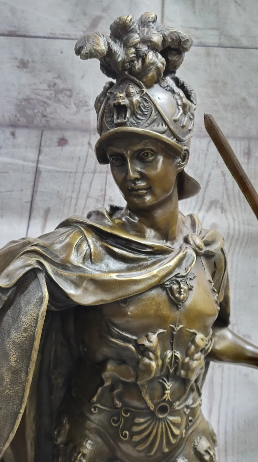 BRONZE STATUE OF MARS PROMINENT MILITARY GODS FIGURINE SCULPTURE WARRIOR FIGURE