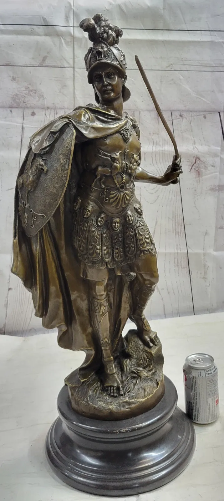 BRONZE STATUE OF MARS PROMINENT MILITARY GODS FIGURINE SCULPTURE WARRIOR FIGURE