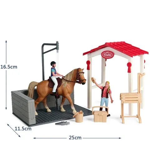 Charming Equestrian Knight Horse Fence Cart Figurine for Farm Lovers