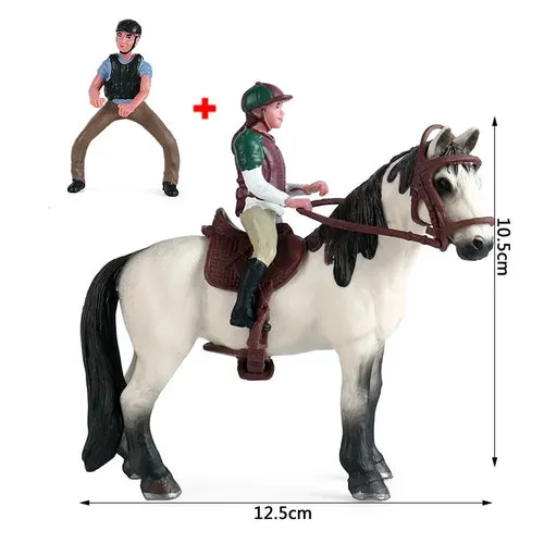 Charming Equestrian Knight Horse Fence Cart Figurine for Farm Lovers