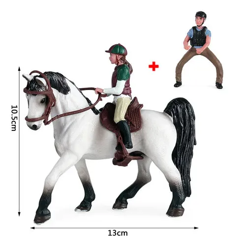 Charming Equestrian Knight Horse Fence Cart Figurine for Farm Lovers