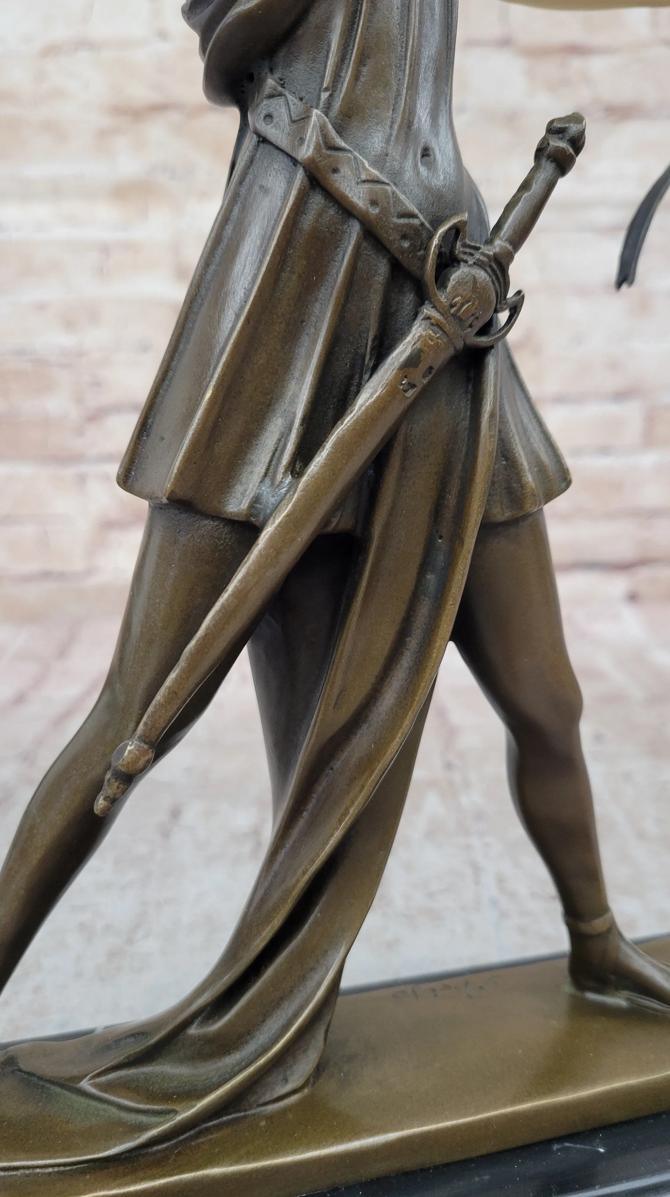 Diana the Huntress as an Archer w/ Bow Drawn - Artemis Bronze Sculpture Statue Mythology