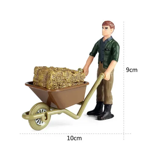Farmyard Fun: Realistic Animal Figurines with Breeder Tools Set