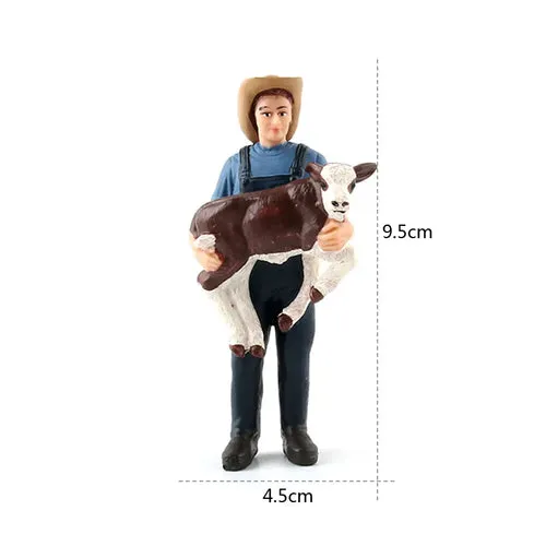 Farmyard Fun: Realistic Animal Figurines with Breeder Tools Set