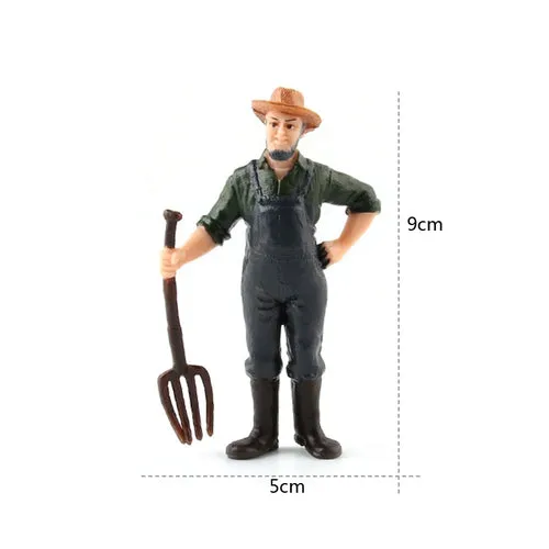 Farmyard Fun: Realistic Animal Figurines with Breeder Tools Set