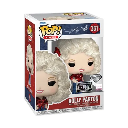 Funko POP! Rocks: Dolly Parton - '77 Tour (Diamond Glitter) #351 (Entertainment Earth Exclusive)