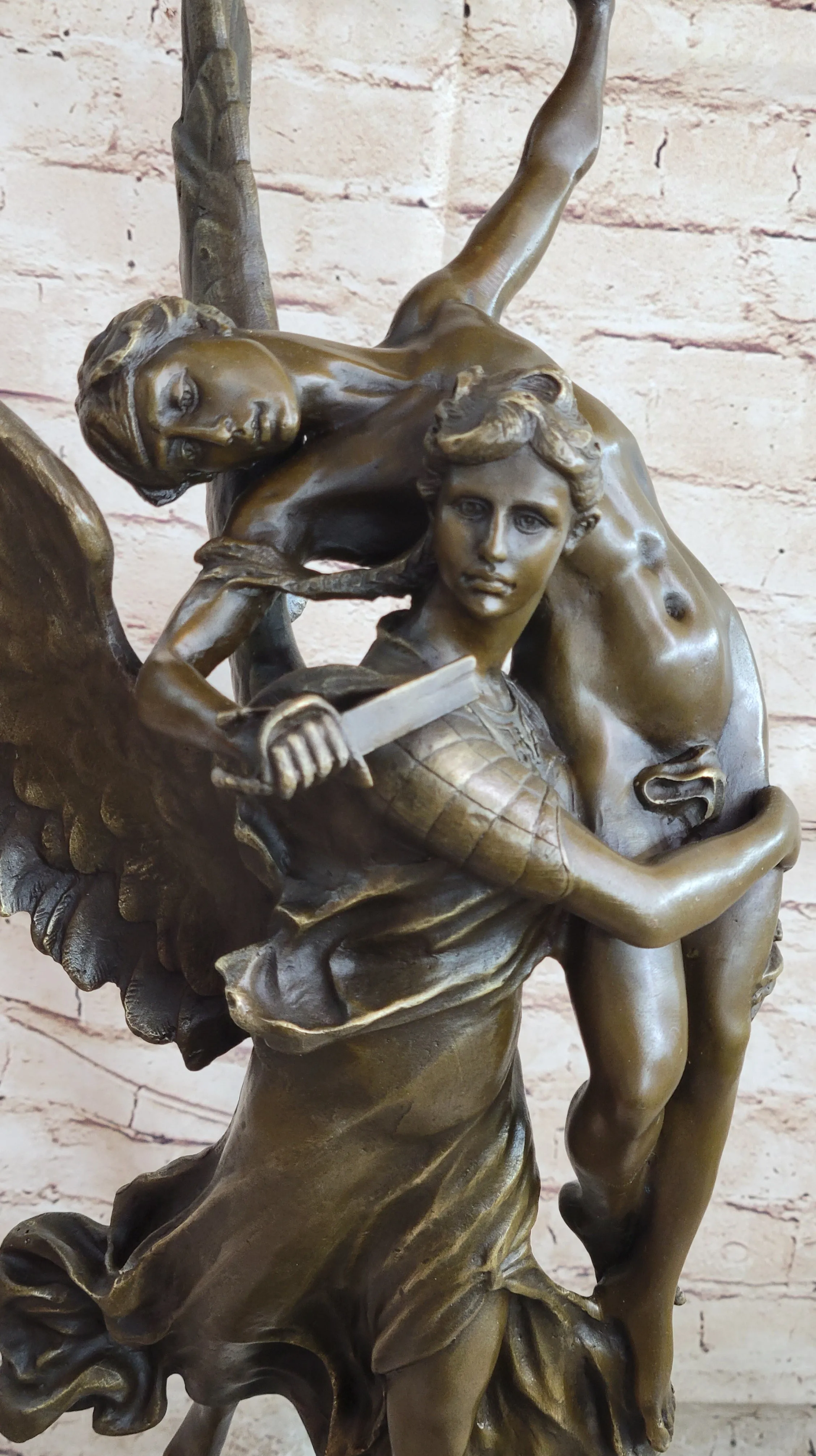 Gloria Victis Angel Bronze Statue Sculpture Figure Art by Mercie 26" x 12"