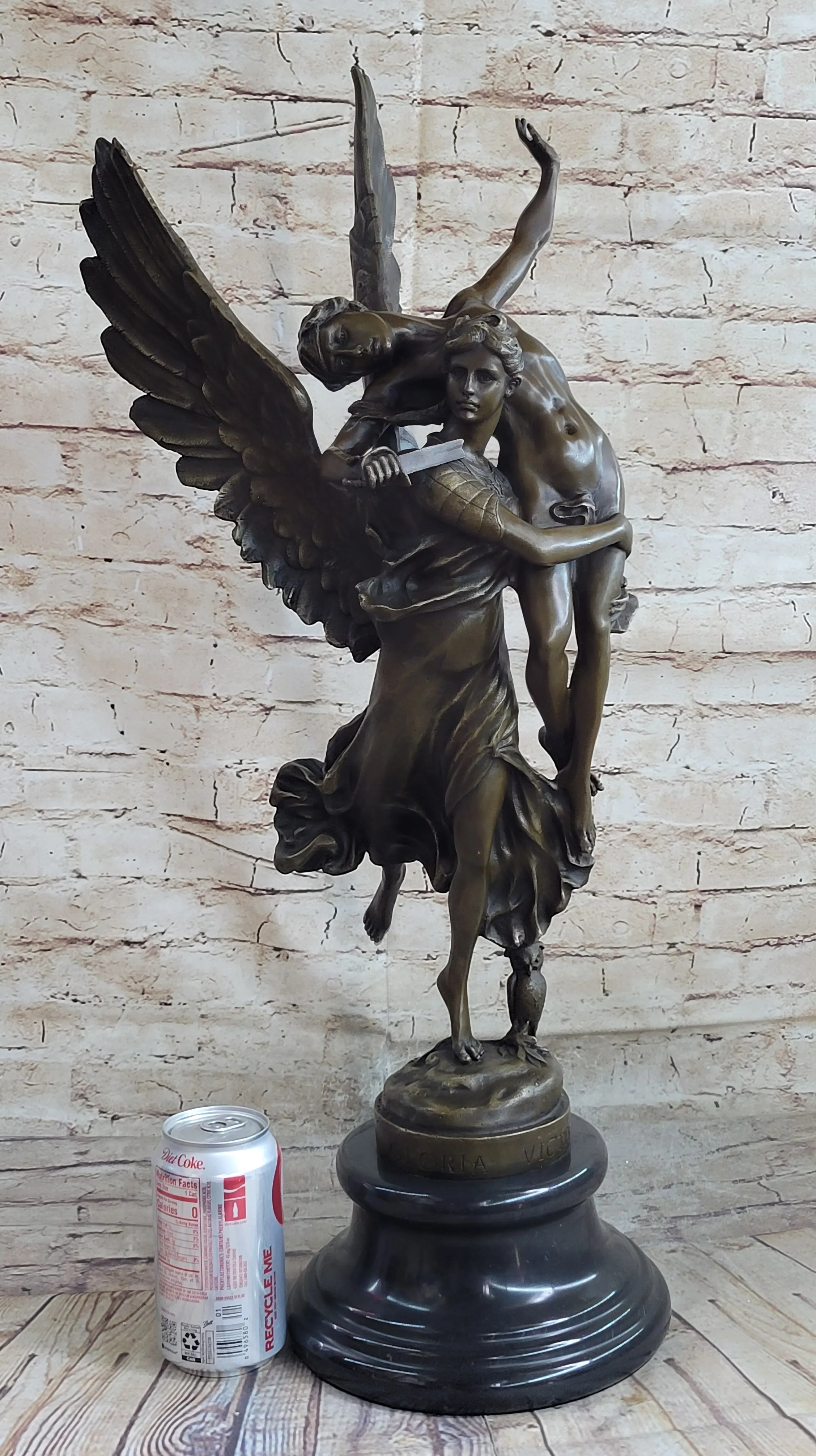 Gloria Victis Angel Bronze Statue Sculpture Figure Art by Mercie 26" x 12"