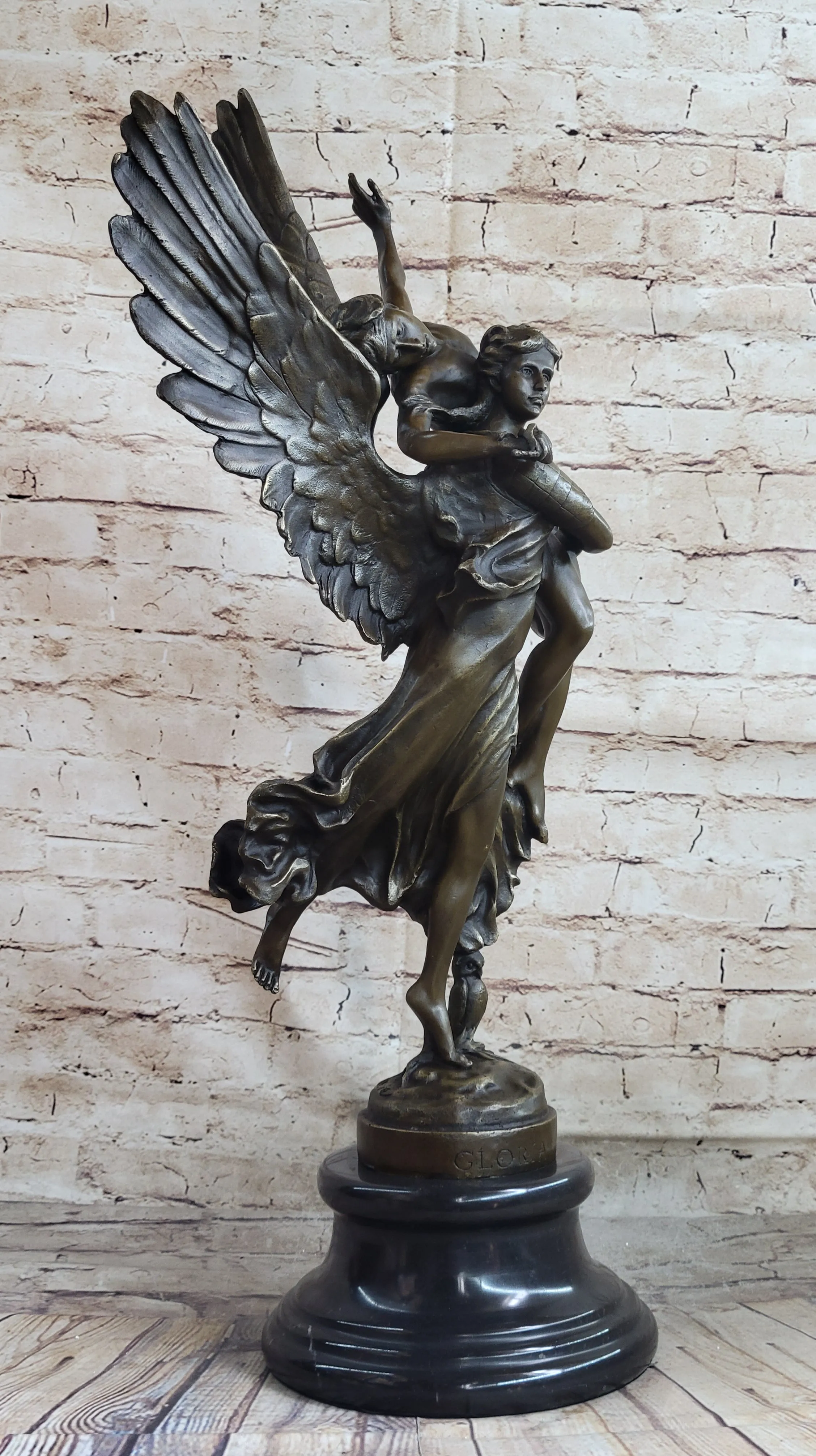 Gloria Victis Angel Bronze Statue Sculpture Figure Art by Mercie 26" x 12"