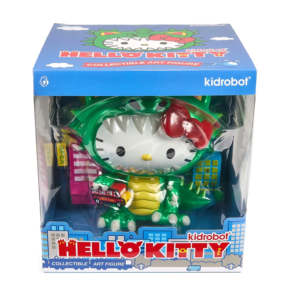 Hello Kitty® Kaiju Cosplay 8" Vinyl Art Figure - Metallic Green Edition