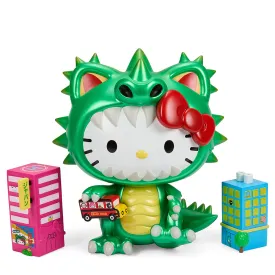 Hello Kitty® Kaiju Cosplay 8" Vinyl Art Figure - Metallic Green Edition