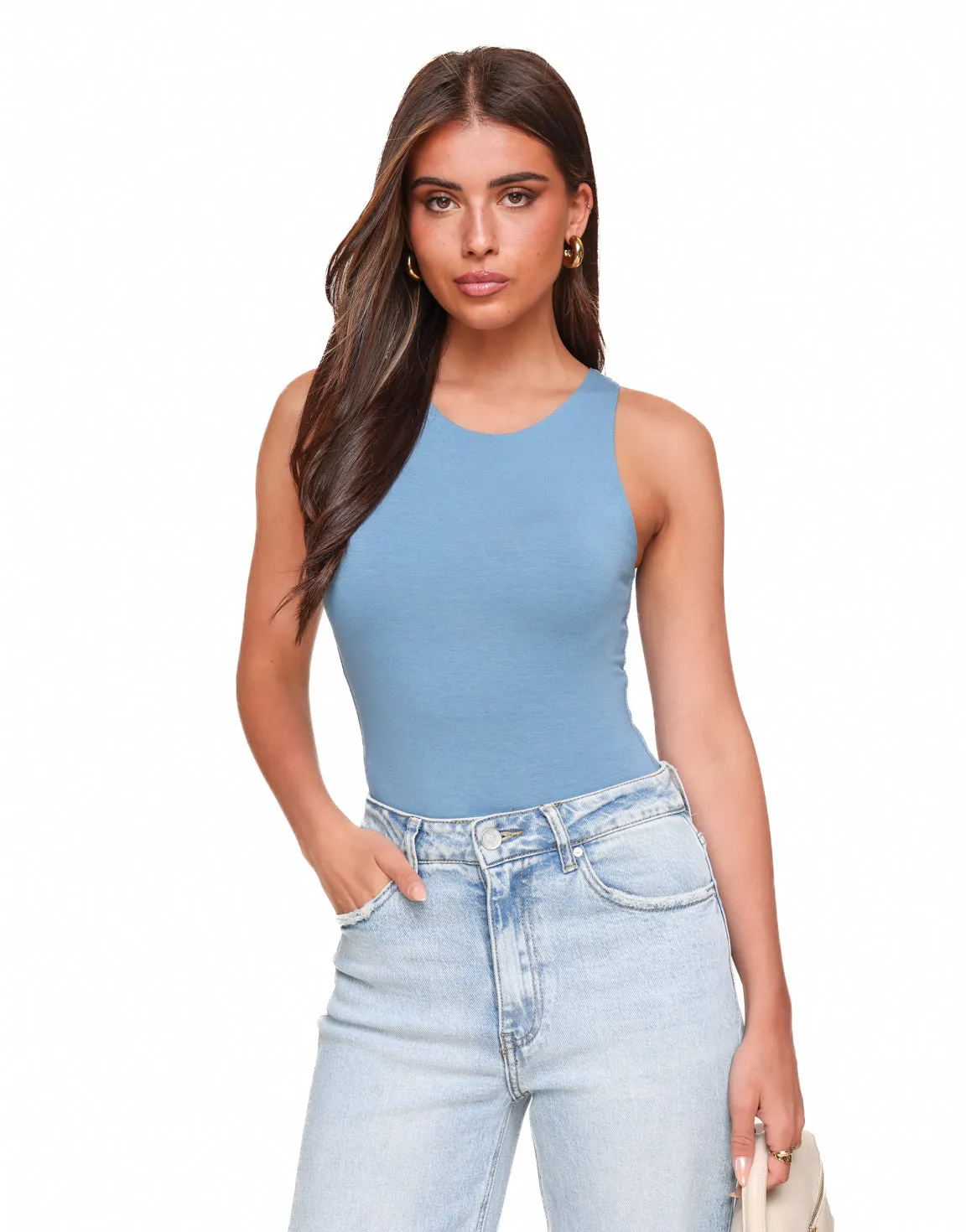 Jeansblauwe Basic - Body
