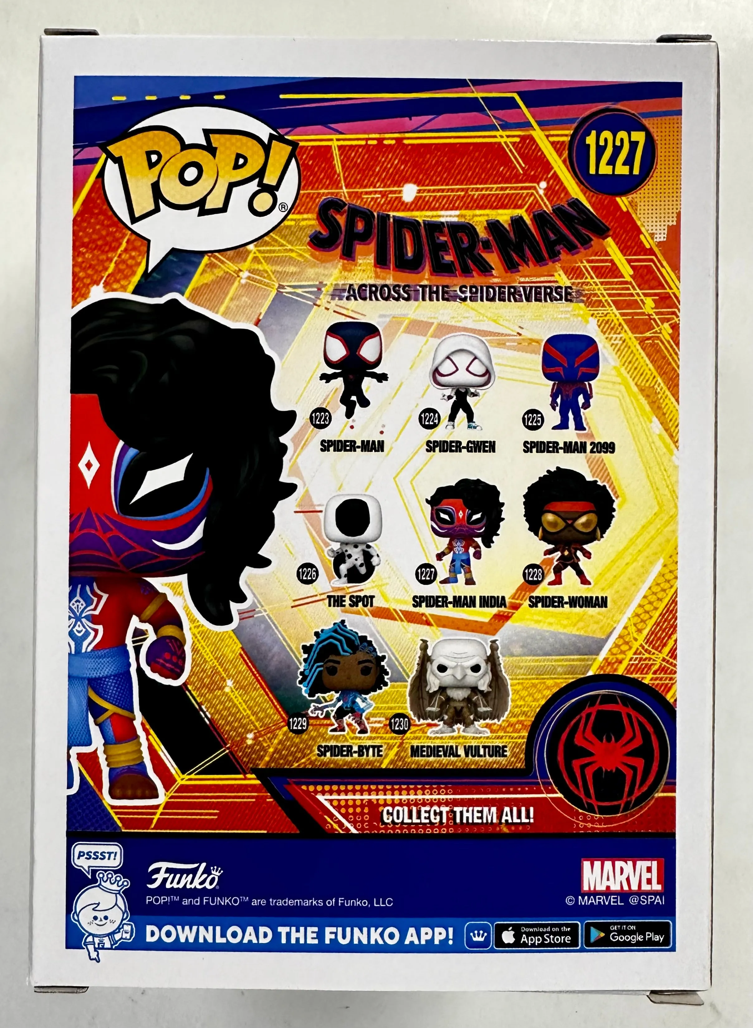 Karan Soni Signed (Deco) Spider-Man India Funko Pop! #1227 Across The Spider-Verse FYE Exclusive With JSA COA