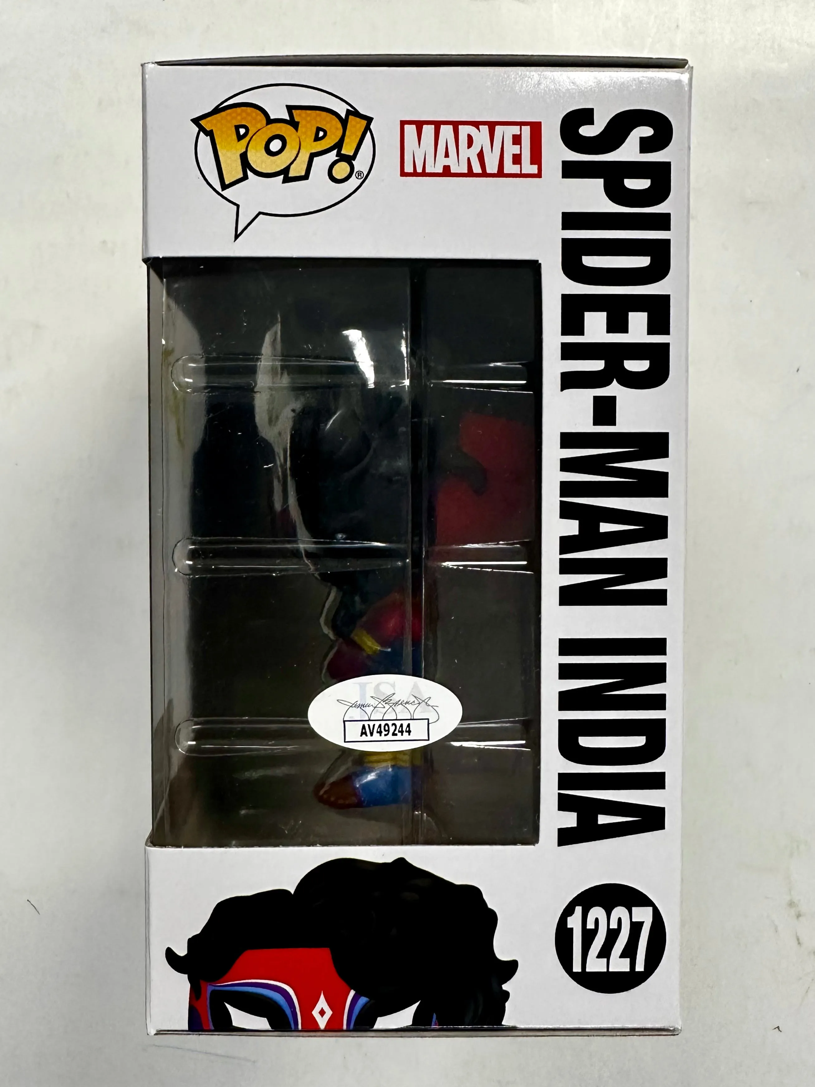 Karan Soni Signed (Deco) Spider-Man India Funko Pop! #1227 Across The Spider-Verse FYE Exclusive With JSA COA