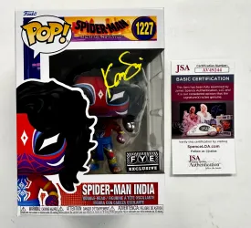 Karan Soni Signed (Deco) Spider-Man India Funko Pop! #1227 Across The Spider-Verse FYE Exclusive With JSA COA