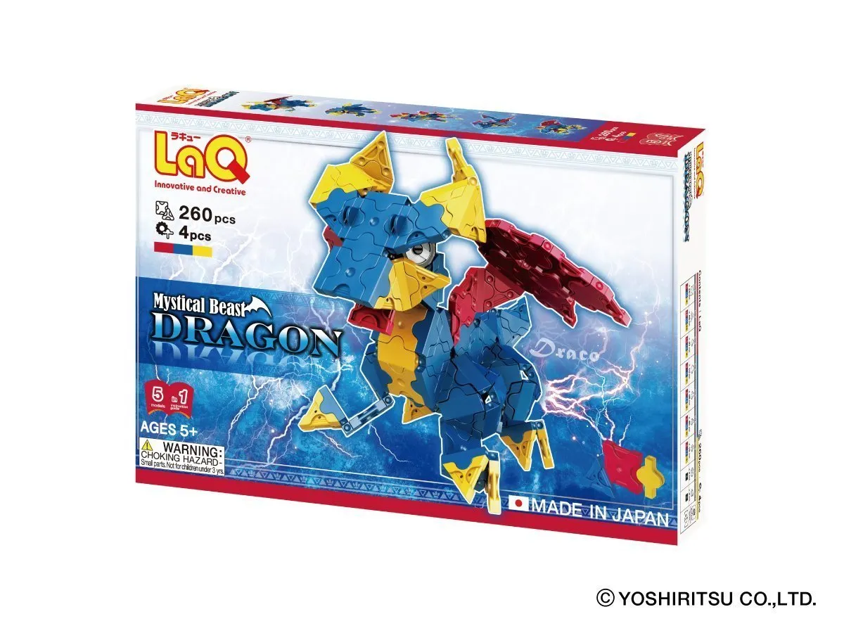 LaQ Mystical Beast DRAGON - 5 Models, 260 Pieces