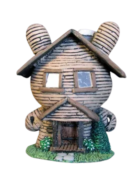 Log Cabin Original Dunny Town Art Toy by Task One