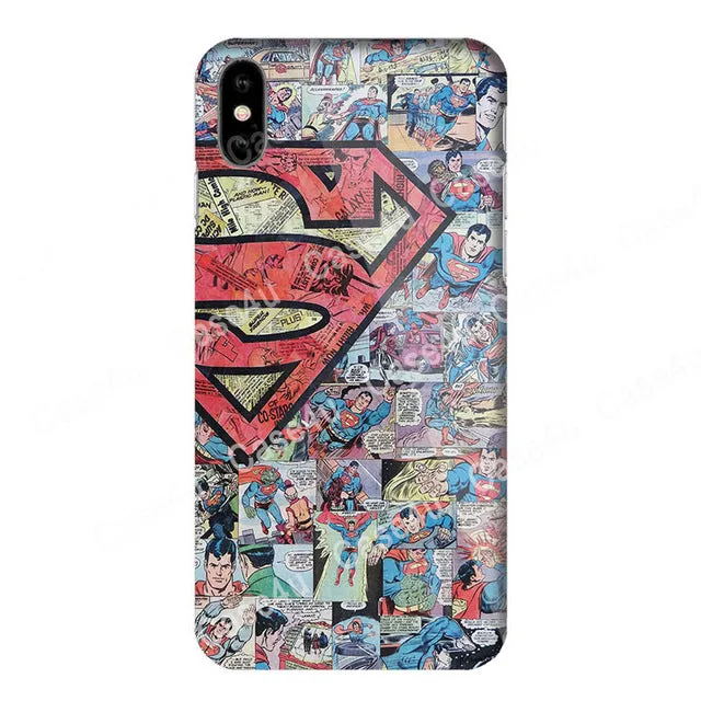 Marvel Avengers Captain America Shield Superhero Case for iPhone 6s 7 8 Plus X 10 XS Max XR Silicone Rubber Cover Ironman coque