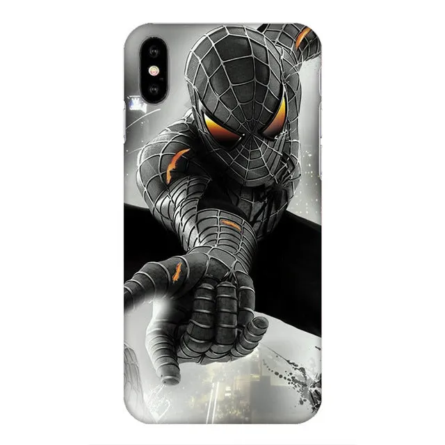 Marvel Avengers Captain America Shield Superhero Case for iPhone 6s 7 8 Plus X 10 XS Max XR Silicone Rubber Cover Ironman coque