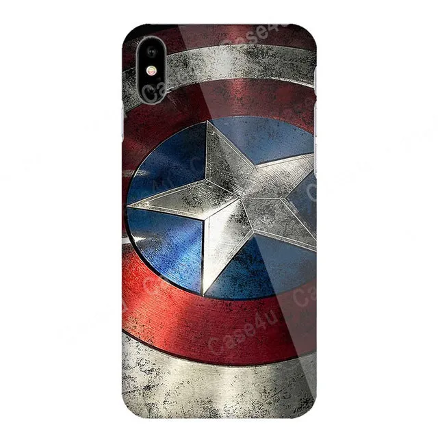Marvel Avengers Captain America Shield Superhero Case for iPhone 6s 7 8 Plus X 10 XS Max XR Silicone Rubber Cover Ironman coque