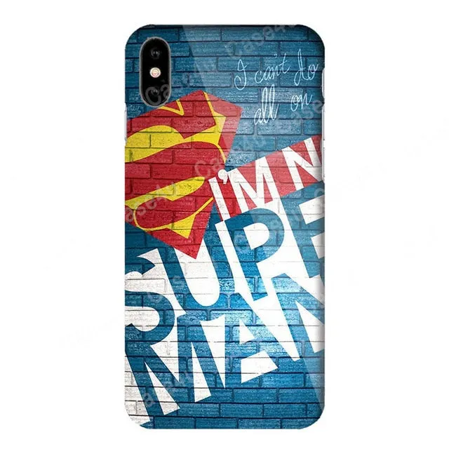 Marvel Avengers Captain America Shield Superhero Case for iPhone 6s 7 8 Plus X 10 XS Max XR Silicone Rubber Cover Ironman coque