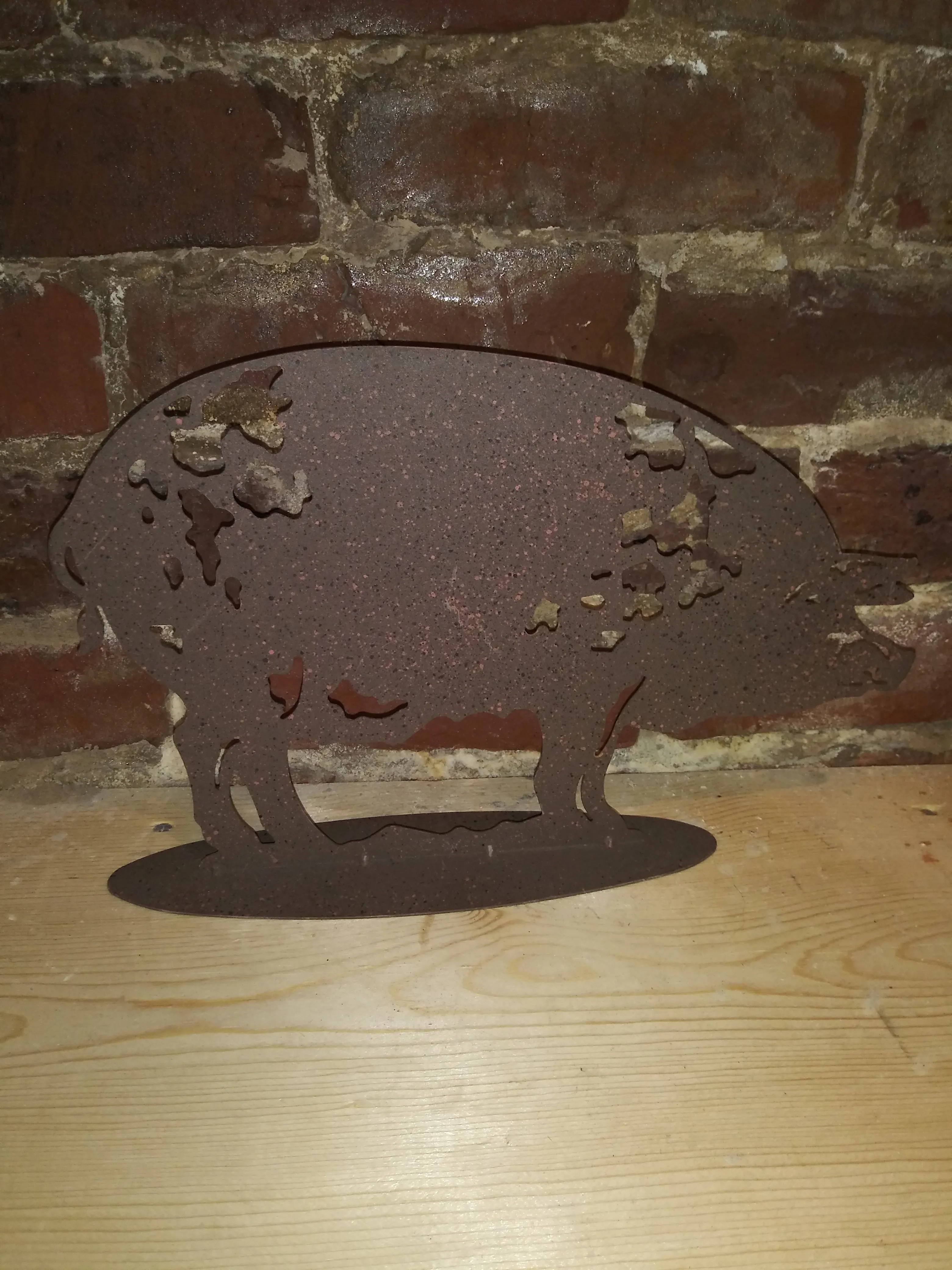 Metal Farm Animal Figurine Decor