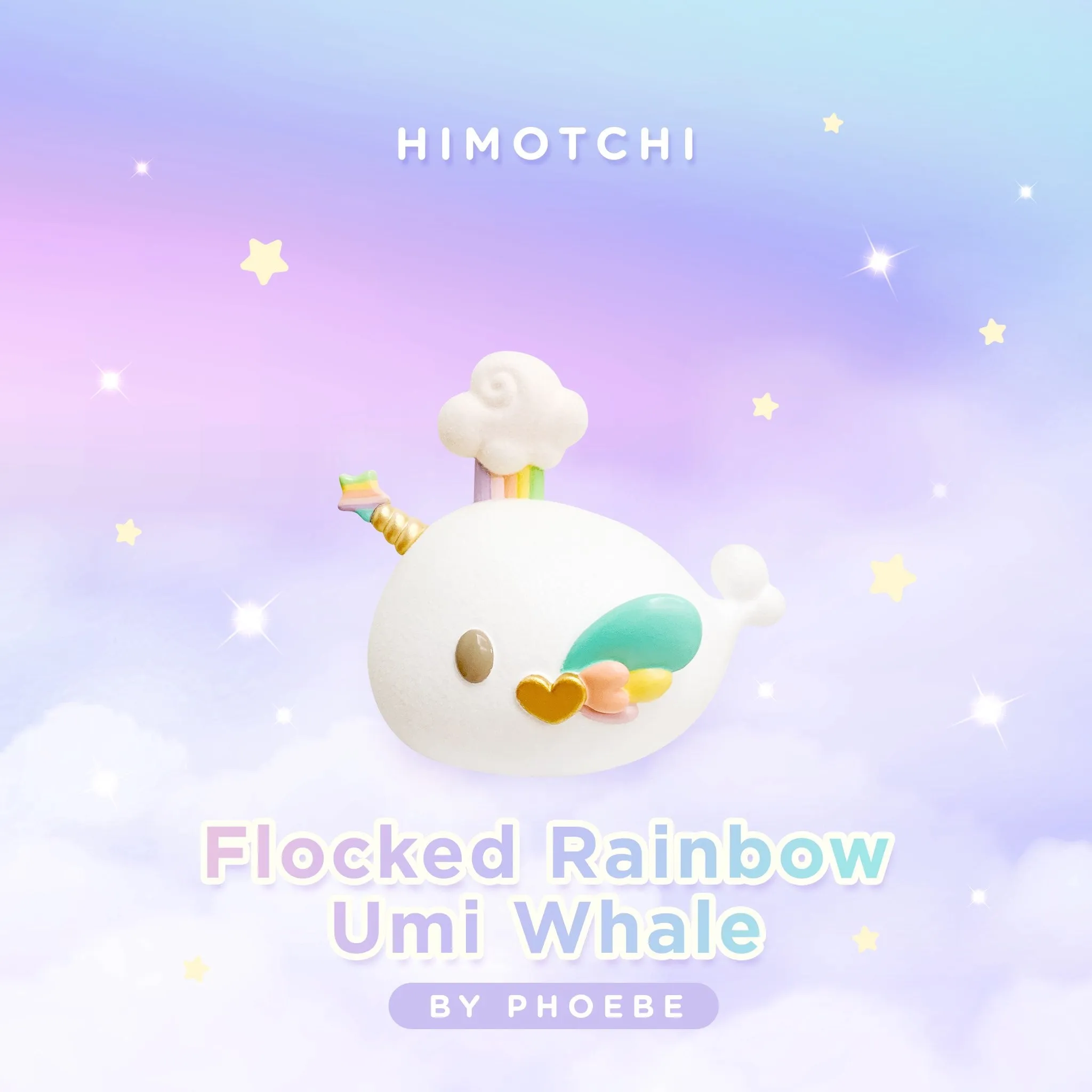 Motchitoys Figure Flocked Rainbow Umi Whale [2020 Holiday Exclusive]