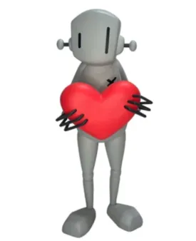 Robot With Heart Art Toy by Chris RWK- Robots Will Kill