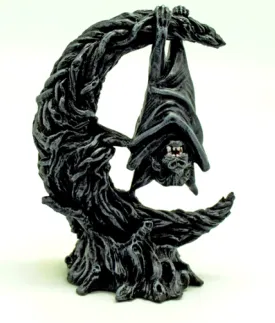Statue - Bat Hanging On Moon