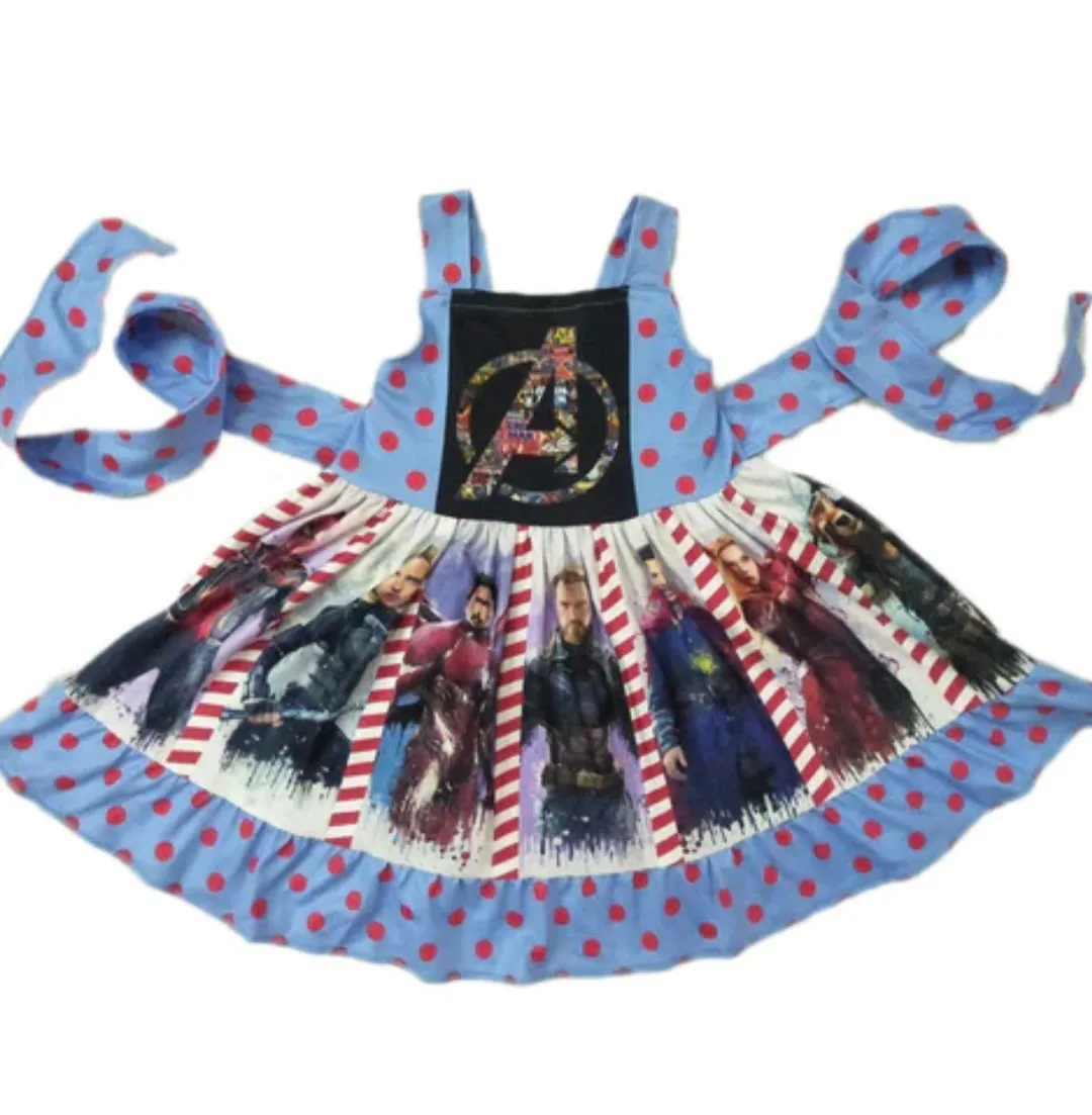 Superheroes twirl dress