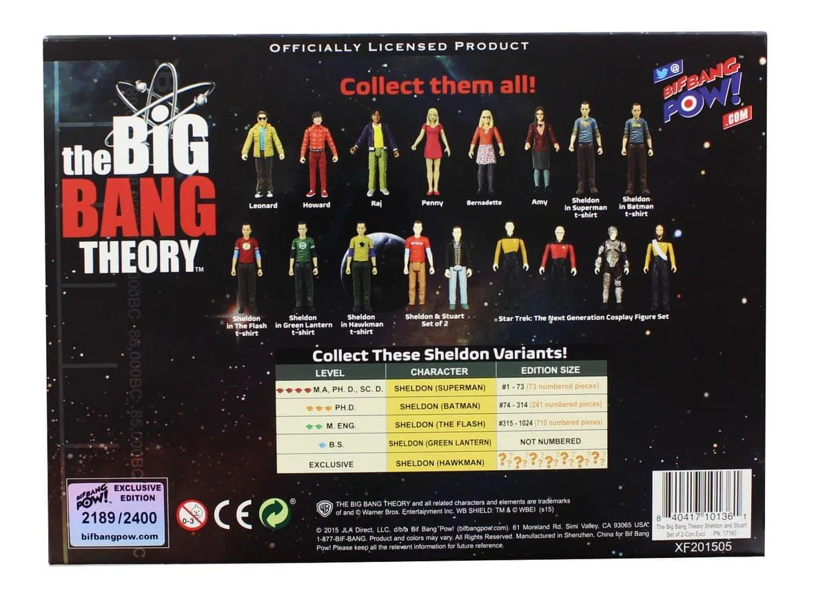 The Big Bang Theory Sheldon & Stuart (Con Exclusive) 3 3/4" Action Figures